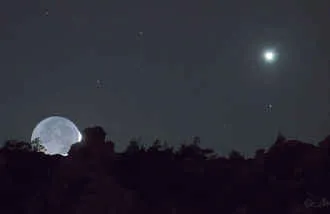 Luz Cenicienta y Venus sobre la Sierra de Guadarrama