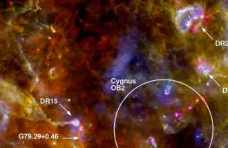 Cygnus X vista por el Observatorio Herschel