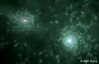 Simulación de la formación de una galaxia