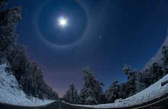 Un Cuádruple Halo Lunar sobre España