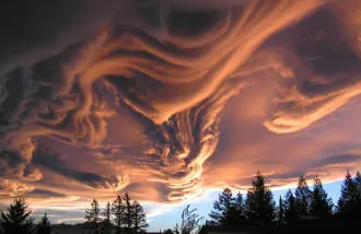 Nubes Asperatus sobre Nueva Zelanda