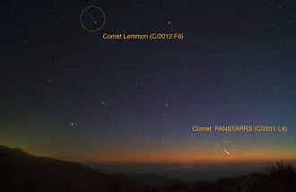 Los cometas Lemmon y PanSTARRS alcanzan su Máxima Luminosidad