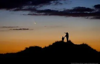 El Cometa PanSTARRS justo después del Atardecer