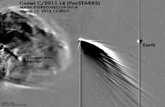 Una EMC, el Cometa y el Planeta Tierra